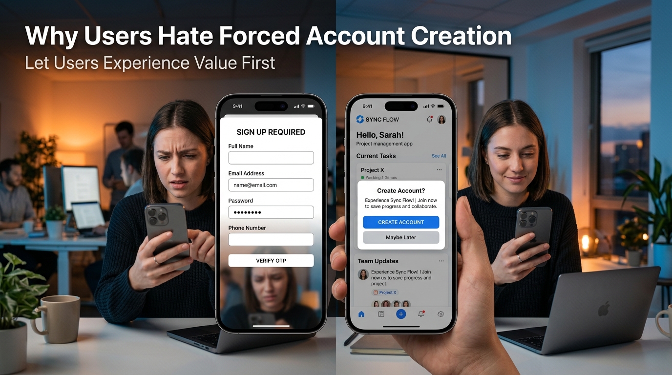 Why Users Hate Forced Account Creation (And What to Do Instead)
