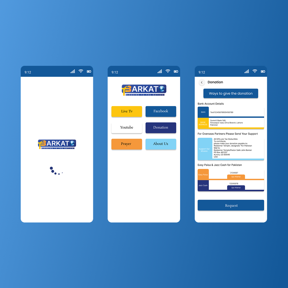 BARKAT TV – Religious Streaming Charitable Giving Platform